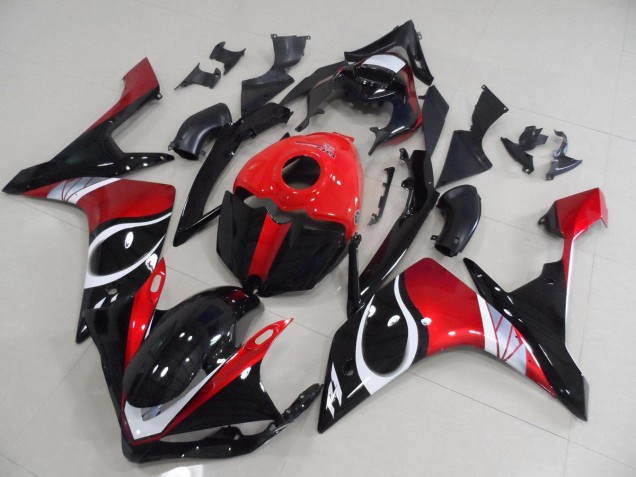 Carenado Moto R1 2007-2008 - Negro Rojo Brillante Carenado Moto R1 2007-2008 - Negro Rojo Brillante