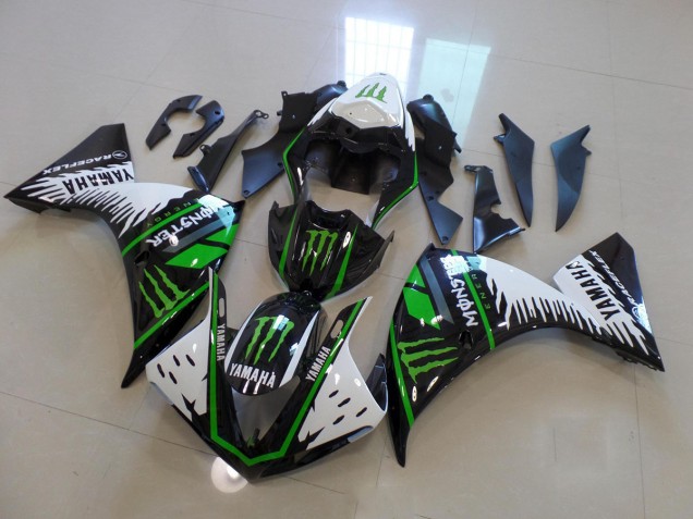 Carenado Moto R1 2009-2011 - Blanco Verde Big Monster Carenado Moto R1 2009-2011 - Blanco Verde Big Monster