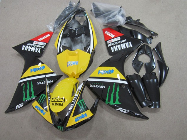 Carenado Moto R1 2009-2011 - Negro Amarillo Motul Monster Carenado Moto R1 2009-2011 - Negro Amarillo Motul Monster