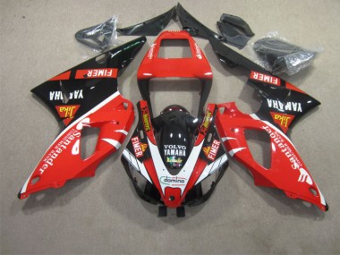 Carenado Moto R1 2009-2011 - Rojo Negro Blanco Santander