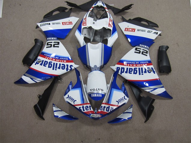 Carenado Moto R1 2012-2014 - Blanco Azul Volvo Sterilgarda 25 Carenado Moto R1 2012-2014 - Blanco Azul Volvo Sterilgarda 25
