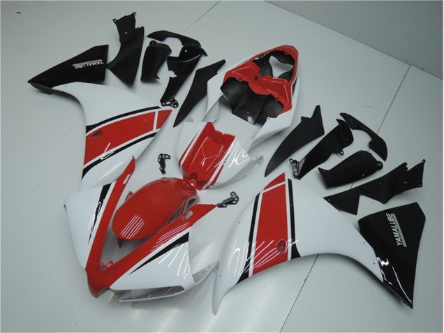 Carenado Moto R1 2012-2014 - Blanco Rojo Negro Carenado Moto R1 2012-2014 - Blanco Rojo Negro