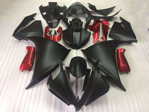 Carenado Moto R1 2012-2014 - Negro Mate Brillante Rojo Carenado Moto R1 2012-2014 - Negro Mate Brillante Rojo