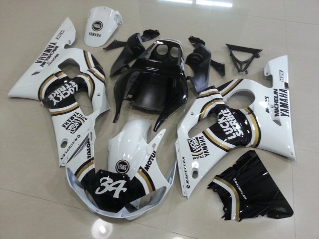 Carenado Moto R6 1998-2002 - Blanco Negro Carenado Moto R6 1998-2002 - Blanco Negro