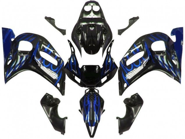 Carenado Moto R6 1998-2002 - Llama azul negra Carenado Moto R6 1998-2002 - Llama azul negra