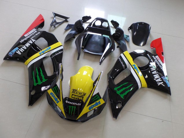 Carenado Moto R6 1998-2002 - Negro Amarillo Monster