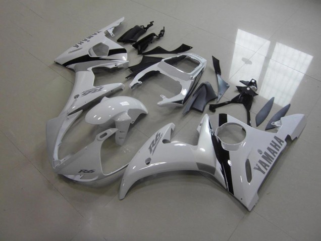 Carenado Moto R6 2003-2005 - Blanco & Gris Calcomanías Carenado Moto R6 2003-2005 - Blanco & Gris Calcomanías