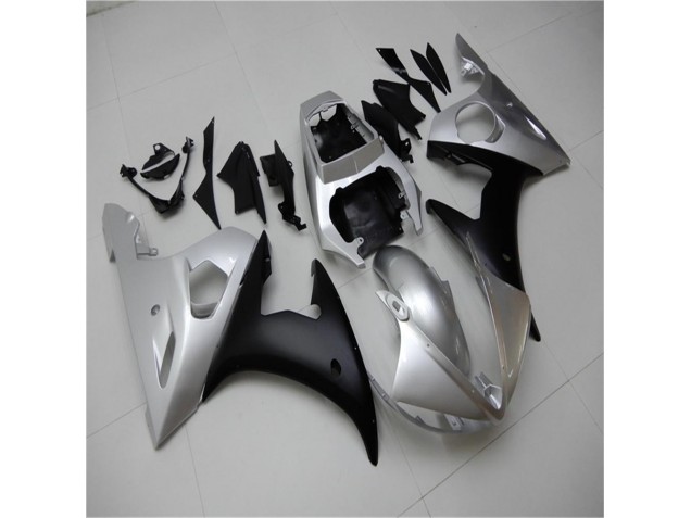 Carenado Moto R6 2003-2005 - Plata Negro Carenado Moto R6 2003-2005 - Plata Negro