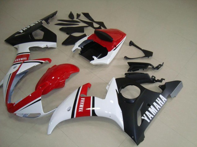 Carenado Moto R6 2003-2005 - Rojo Blanco Negro Mate Carenado Moto R6 2003-2005 - Rojo Blanco Negro Mate