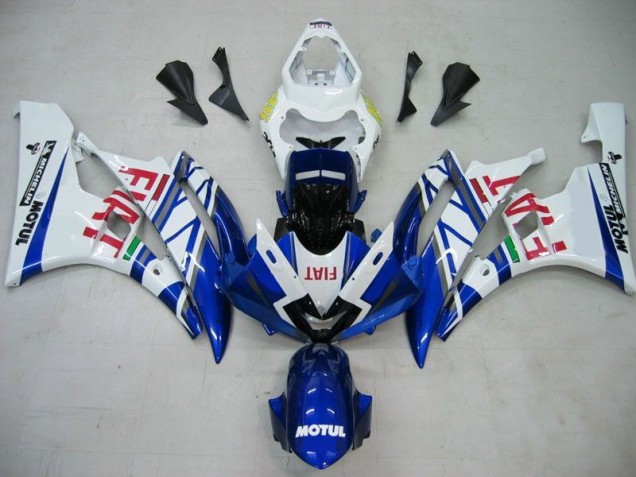 Carenado Moto R6 2006-2007 - Azul Blanco Motul Rojo Fiat Carenado Moto R6 2006-2007 - Azul Blanco Motul Rojo Fiat