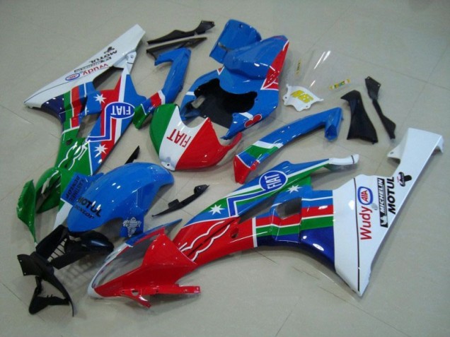 Carenado Moto R6 2006-2007 - Azul Rojo Blanco Verde Carenado Moto R6 2006-2007 - Azul Rojo Blanco Verde