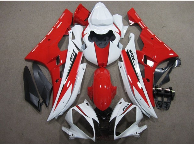 Carenado Moto R6 2006-2007 - Blanco Rojo Negro Calcomanía Carenado Moto R6 2006-2007 - Blanco Rojo Negro Calcomanía