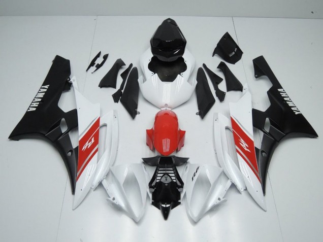 Carenado Moto R6 2006-2007 - Blanco Rojo & Negro Mate Carenado Moto R6 2006-2007 - Blanco Rojo & Negro Mate