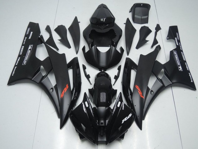 Carenado Moto R6 2006-2007 - Negro Mate & Brillante Negro Carenado Moto R6 2006-2007 - Negro Mate & Brillante Negro