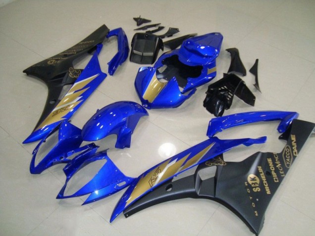 Carenado Moto R6 2006-2007 - Pegatina negra azul con dorada Carenado Moto R6 2006-2007 - Pegatina negra azul con dorada