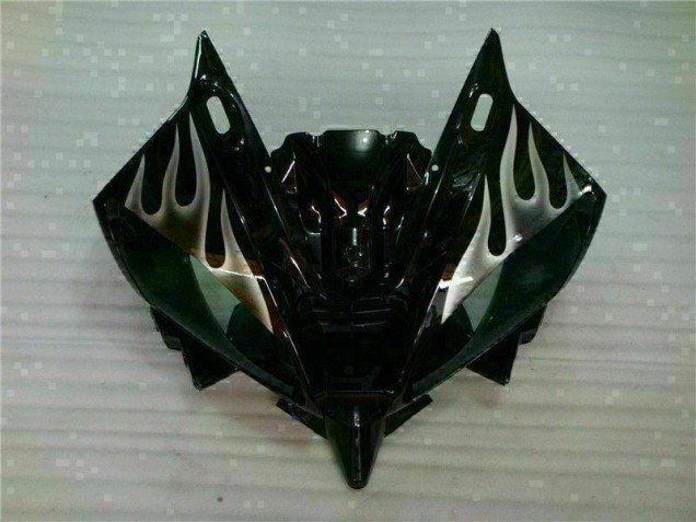 Carenado Moto R6 2006-2007 - Plata Llama Negro Carenado Moto R6 2006-2007 - Plata Llama Negro