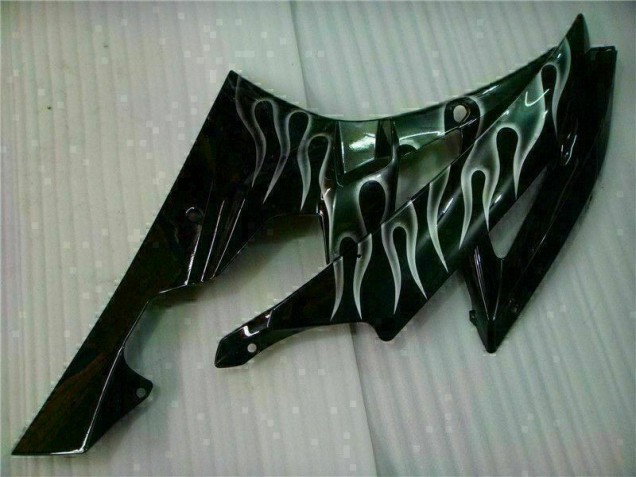 Carenado Moto R6 2006-2007 - Plata Llama Negro Carenado Moto R6 2006-2007 - Plata Llama Negro