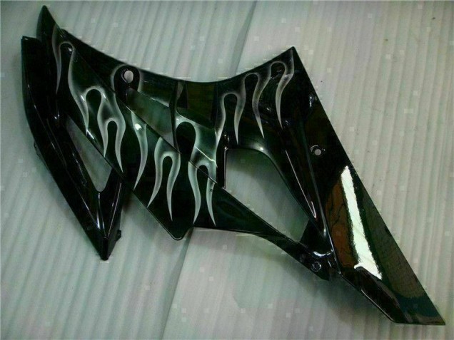 Carenado Moto R6 2006-2007 - Plata Llama Negro Carenado Moto R6 2006-2007 - Plata Llama Negro