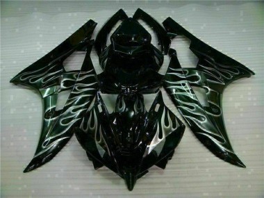 Carenado Moto R6 2006-2007 - Plata Llama Negro