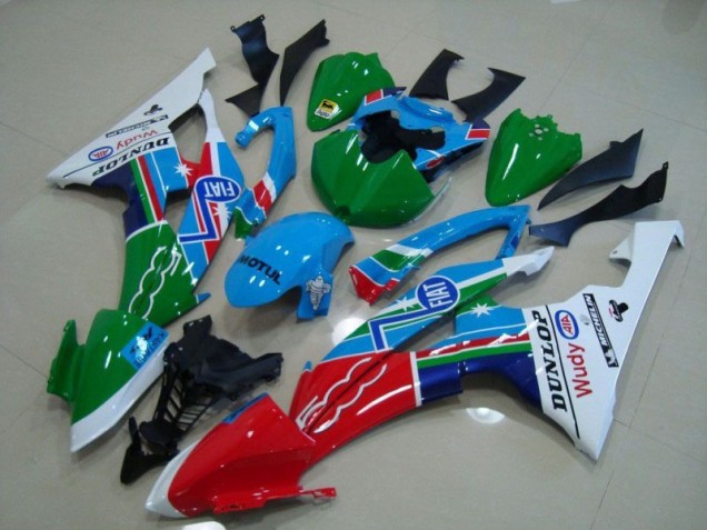 Carenado Moto R6 2008-2016 - Azul Blanco Fiat Verde Rojo Wudy Motul Dunlop Carenado Moto R6 2008-2016 - Azul Blanco Fiat Verde Rojo Wudy Motul Dunlop