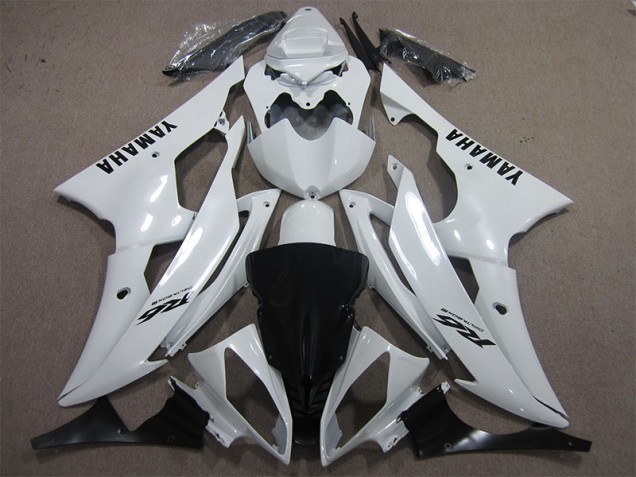 Carenado Moto R6 2008-2016 - Blanco Negro Calcomanía Carenado Moto R6 2008-2016 - Blanco Negro Calcomanía