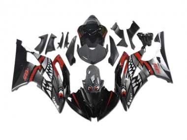 Carenado Moto R6 2008-2016 - Gris Rojo Tiburón