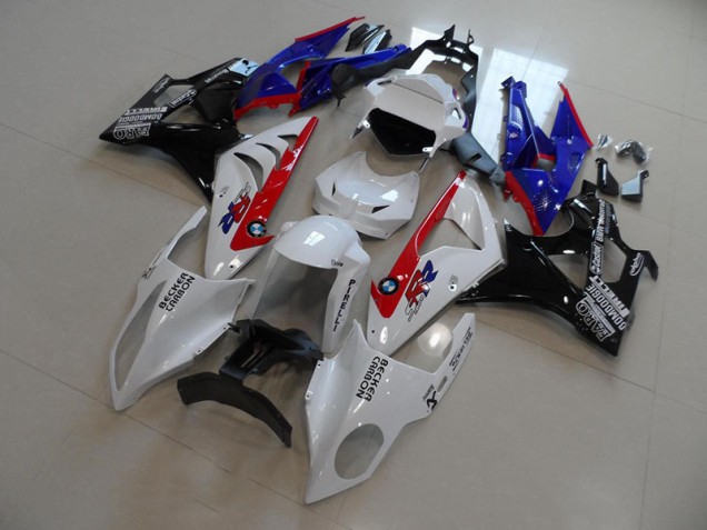 Carenado Moto S1000RR 2009-2014 - Blanco Azul Rojo Becker Carbon Carenado Moto S1000RR 2009-2014 - Blanco Azul Rojo Becker Carbon