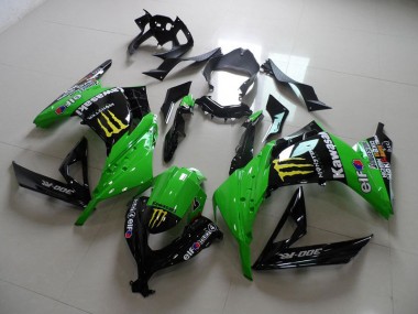Carenado Moto ZX 300R 2013-2016 - Negro Verde Monster