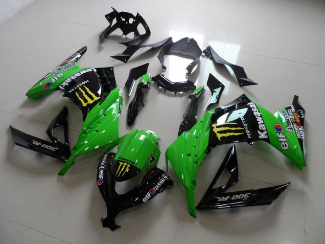 Carenado Moto ZX 300R 2013-2016 - Negro Verde Monster Carenado Moto ZX 300R 2013-2016 - Negro Verde Monster