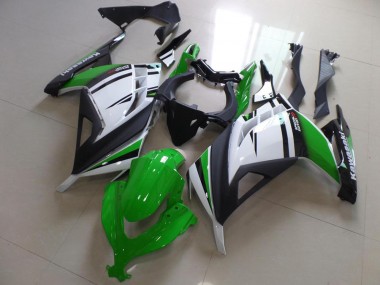 Carenado Moto ZX 300R 2013-2016 - Verde Negro & Blanco