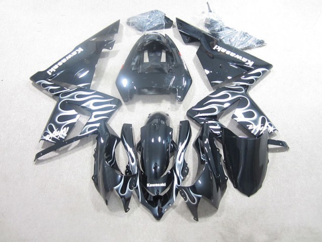 Carenado Moto ZX10R 2003-2005 - Negro Blanco Llama Carenado Moto ZX10R 2003-2005 - Negro Blanco Llama