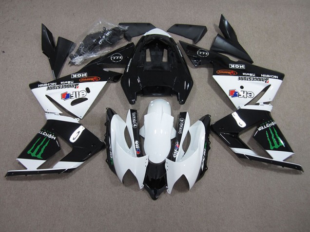 Carenado Moto ZX10R 2003-2005 - Negro Blanco Monster Carenado Moto ZX10R 2003-2005 - Negro Blanco Monster