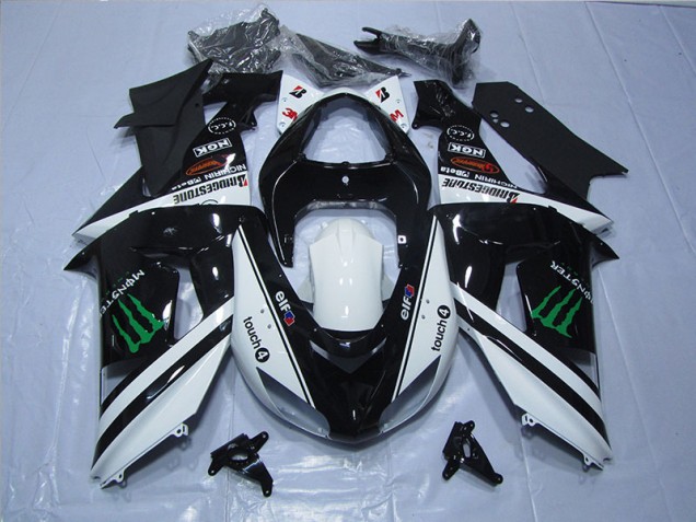 Carenado Moto ZX10R 2006-2007 - Negro Blanco Touch4 Monster Carenado Moto ZX10R 2006-2007 - Negro Blanco Touch4 Monster