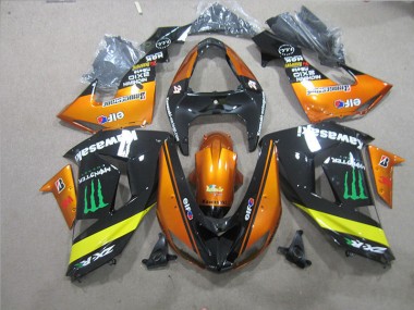 Carenado Moto ZX10R 2006-2007 - Negro Naranja Monster