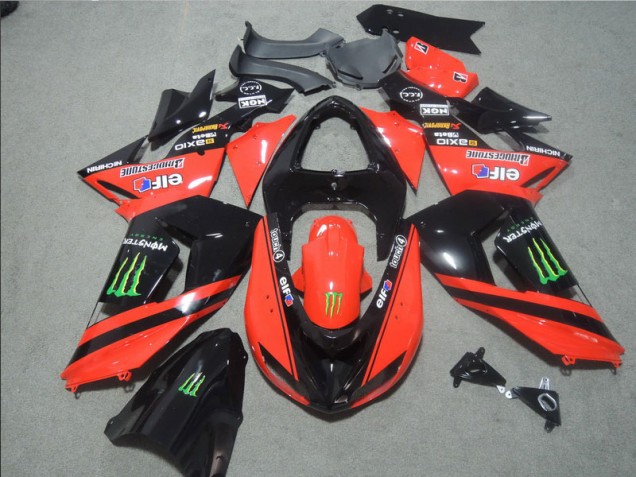 Carenado Moto ZX10R 2006-2007 - Negro Rojo Touch4 Monster Carenado Moto ZX10R 2006-2007 - Negro Rojo Touch4 Monster