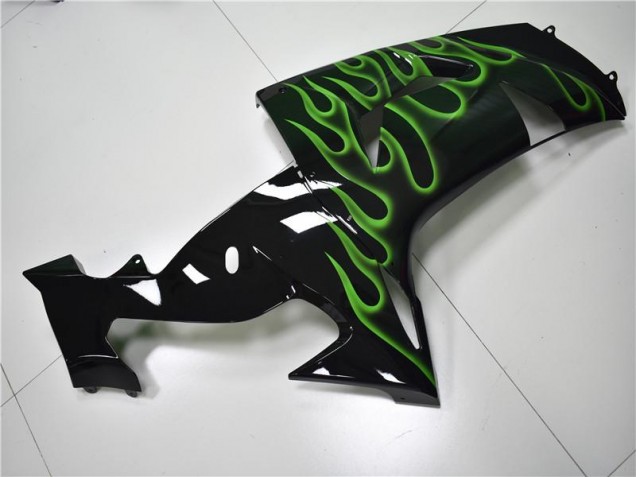 Carenado Moto ZX10R 2006-2007 - Negro Verde Llama Carenado Moto ZX10R 2006-2007 - Negro Verde Llama