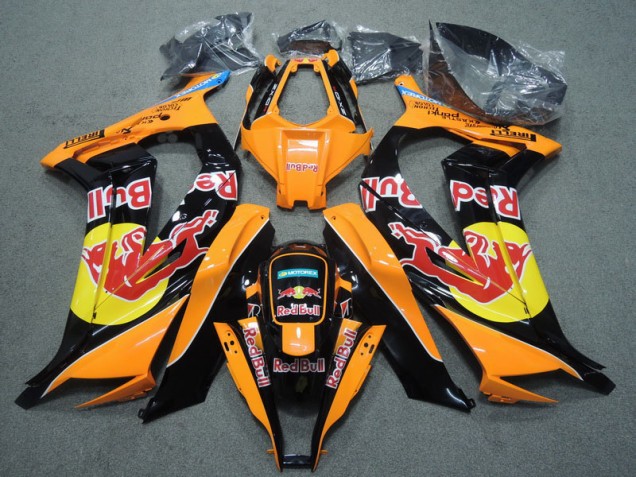 Carenado Moto ZX10R 2011-2015 - Negro Naranja Red Bull Carenado Moto ZX10R 2011-2015 - Negro Naranja Red Bull