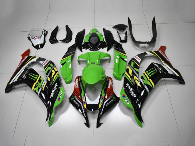 Carenado Moto ZX10R 2016-2019 - Verde Negro Rojo Ninja Monster Carenado Moto ZX10R 2016-2019 - Verde Negro Rojo Ninja Monster