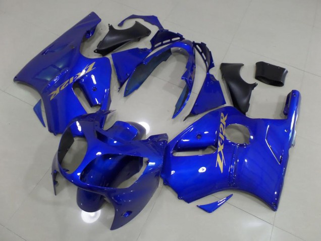 Carenado Moto ZX12R 2000-2001 - Azul con Oro Pegatinas