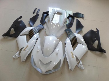 Carenado Moto ZX14R ZZR 1400 2006-2011 - Blanco & Negro Mate