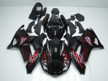 Carenado Moto ZX14R ZZR 1400 2006-2011 - Rojo Llama