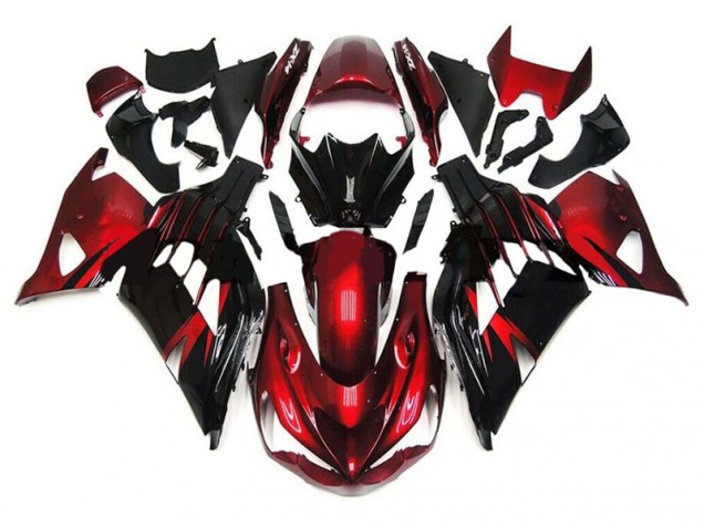 Carenado Moto ZX14R ZZR 1400 2012-2021 - Rojo Negro Carenado Moto ZX14R ZZR 1400 2012-2021 - Rojo Negro
