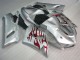 Carenado Moto ZX6R 2005-2006 - Plata Rojo Llamas