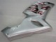 Carenado Moto ZX6R 2005-2006 - Plata Rojo Llamas