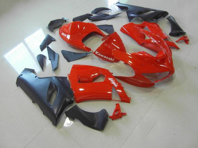 Carenado Moto ZX6R 2005-2006 - Rojo & Negro Mate