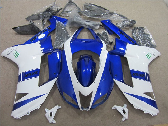Carenado Moto ZX6R 2007-2008 - Azul Blanco Monster Carenado Moto ZX6R 2007-2008 - Azul Blanco Monster