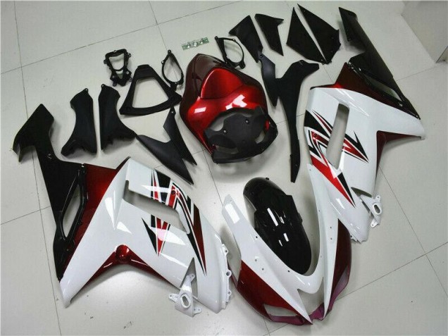 Carenado Moto ZX6R 2007-2008 - Blanco Negro Rojo Carenado Moto ZX6R 2007-2008 - Blanco Negro Rojo