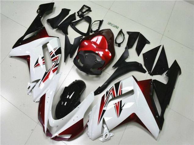 Carenado Moto ZX6R 2007-2008 - Blanco Negro Rojo Carenado Moto ZX6R 2007-2008 - Blanco Negro Rojo