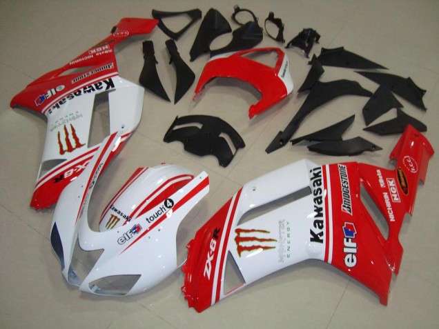 Carenado Moto ZX6R 2007-2008 - Rojo & Blanco Carenado Moto ZX6R 2007-2008 - Rojo & Blanco