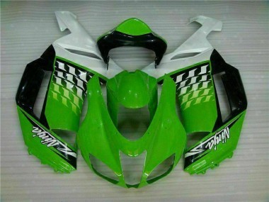 Carenado Moto ZX6R 2007-2008 - Verde Blanco Ninja